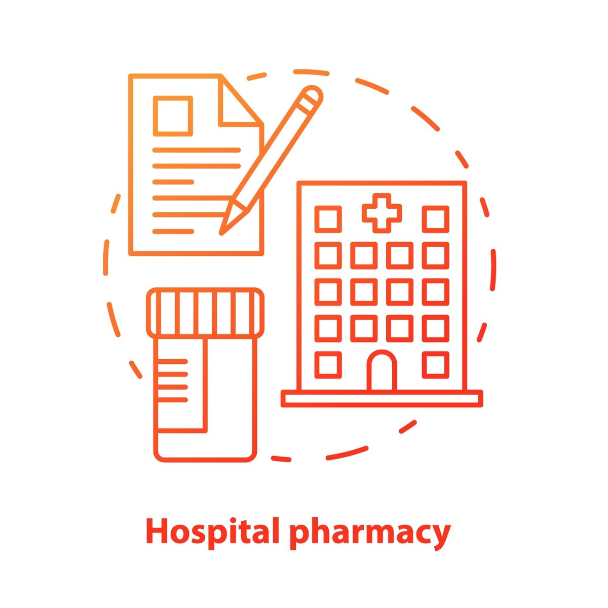 Pharmacy concept icons bundle