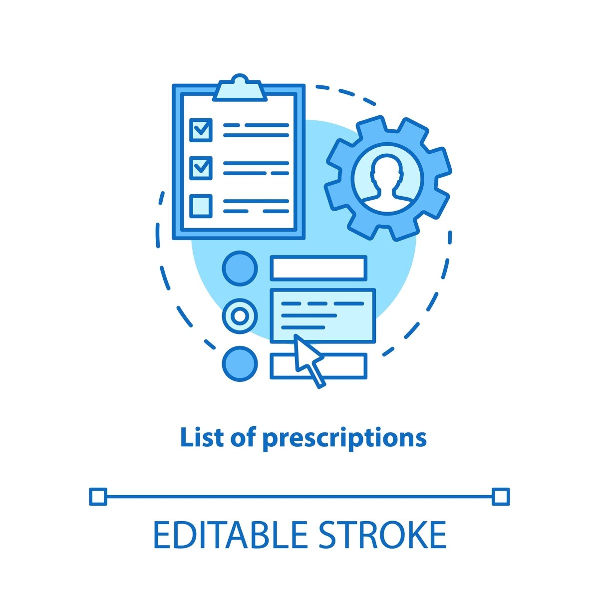 Pharmacy concept icons bundle