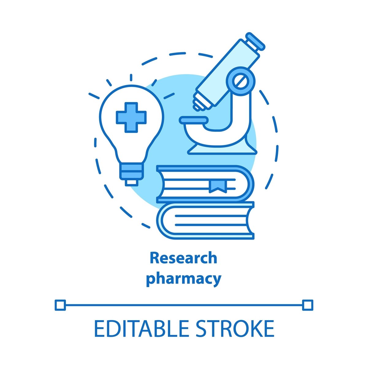 Pharmacy concept icons bundle