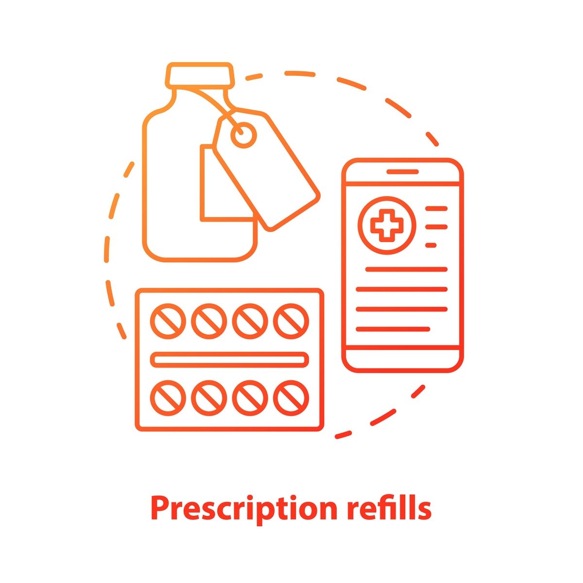 Pharmacy concept icons bundle