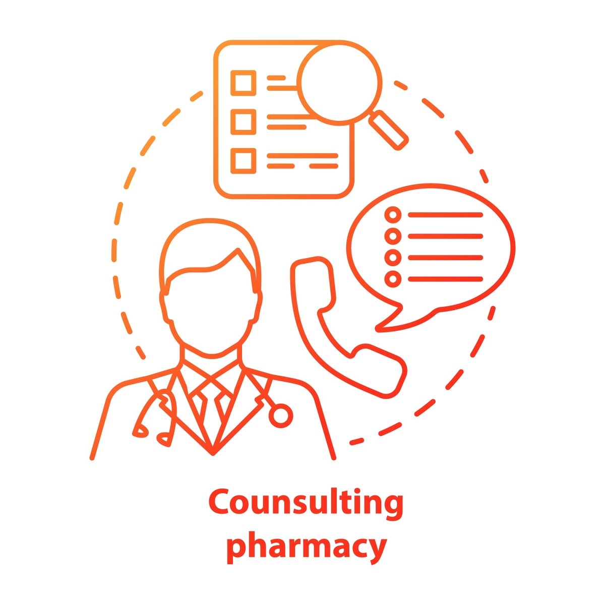 Pharmacy concept icons bundle