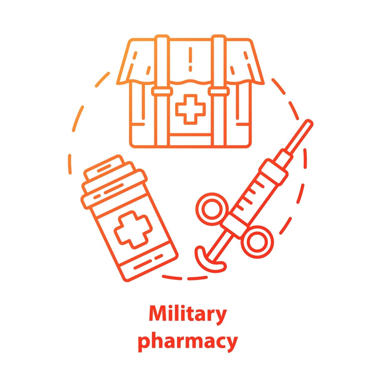 Pharmacy concept icons bundle