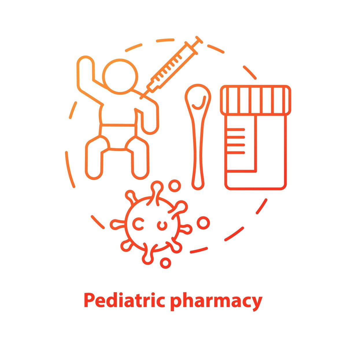 Pharmacy concept icons bundle