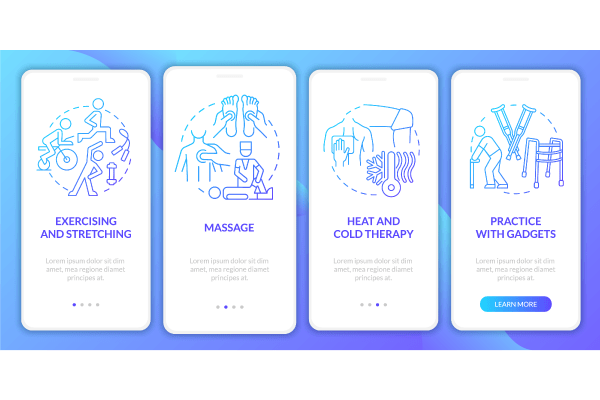 Physiotherapy App Page Screen Bundle