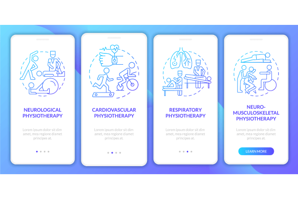 Physiotherapy App Page Screen Bundle