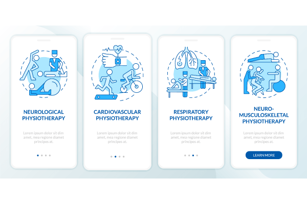 Physiotherapy App Page Screen Bundle
