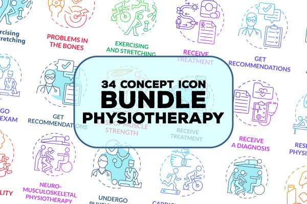 Physiotherapy Concept Icons Bundle