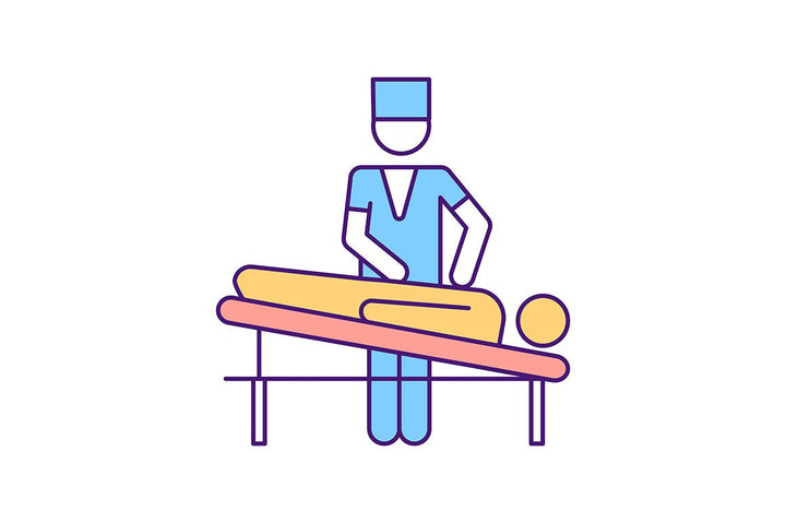 Physiotherapy RGB color icons set