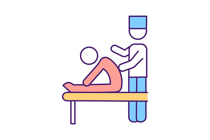 Physiotherapy RGB color icons set