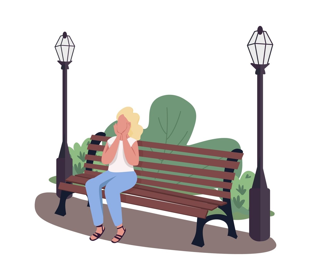 Playing street musicians flat color vector illustration set