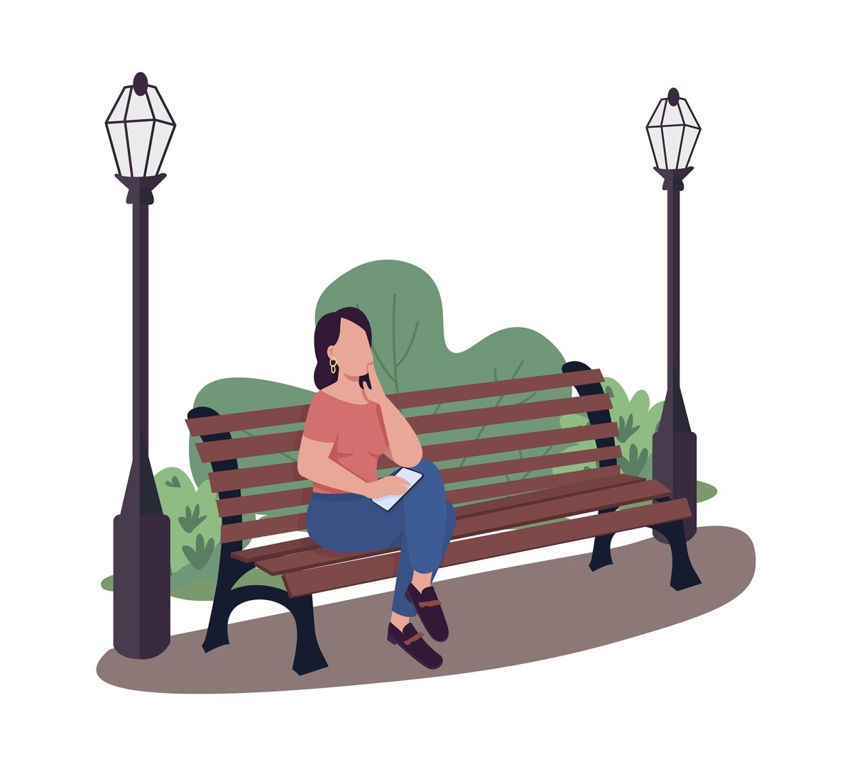 Playing street musicians flat color vector illustration set