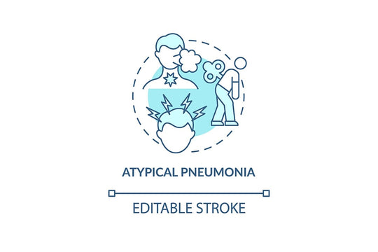 Pneumonia concept icons bundle