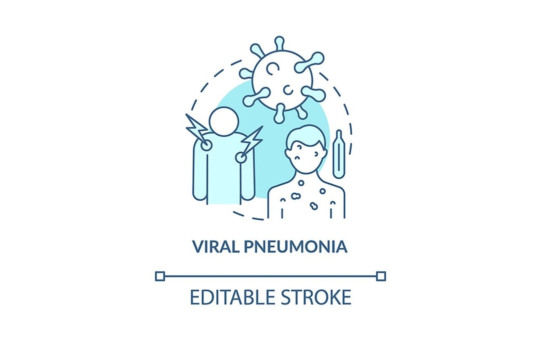 Pneumonia concept icons bundle