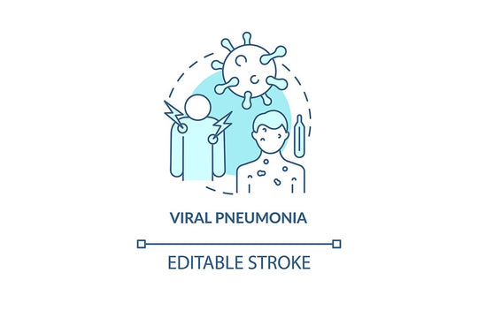 Pneumonia concept icons bundle