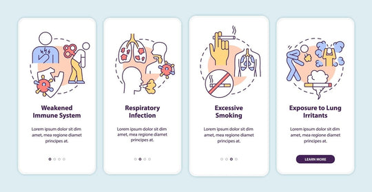 Pneumonia diagnosis onboarding mobile app page screen set