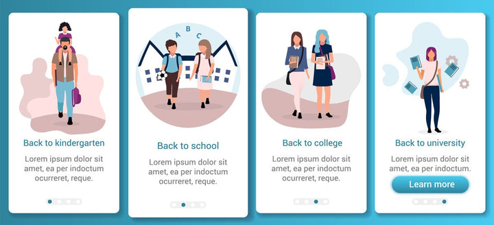 Popular topics onboarding mobile app screen vector template