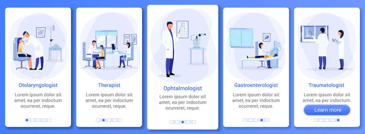 Popular topics onboarding mobile app screen vector template