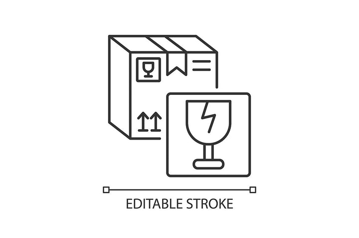 Postal services linear icons set