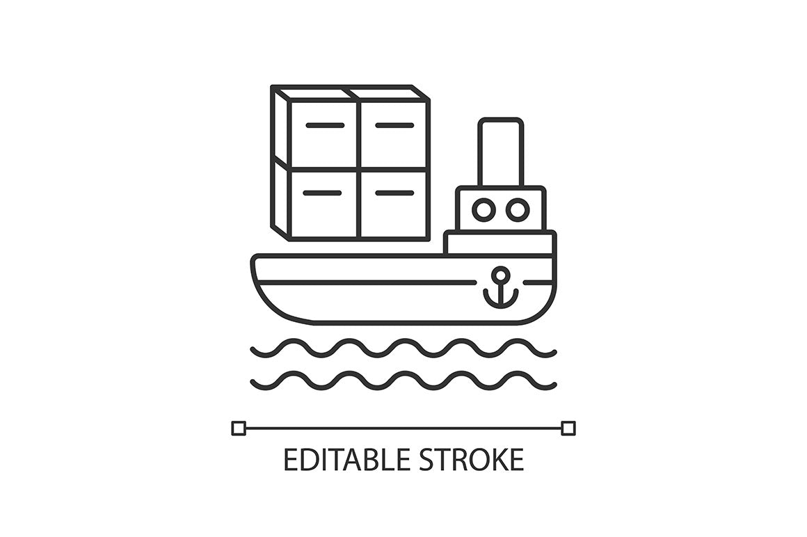 Postal services linear icons set