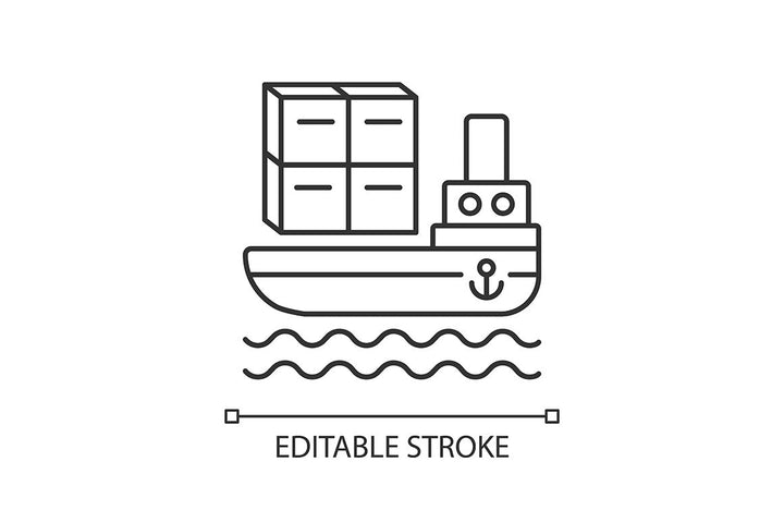 Postal services linear icons set