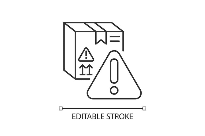Postal services linear icons set