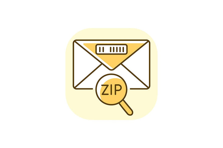 Postal services yellow RGB color icons set