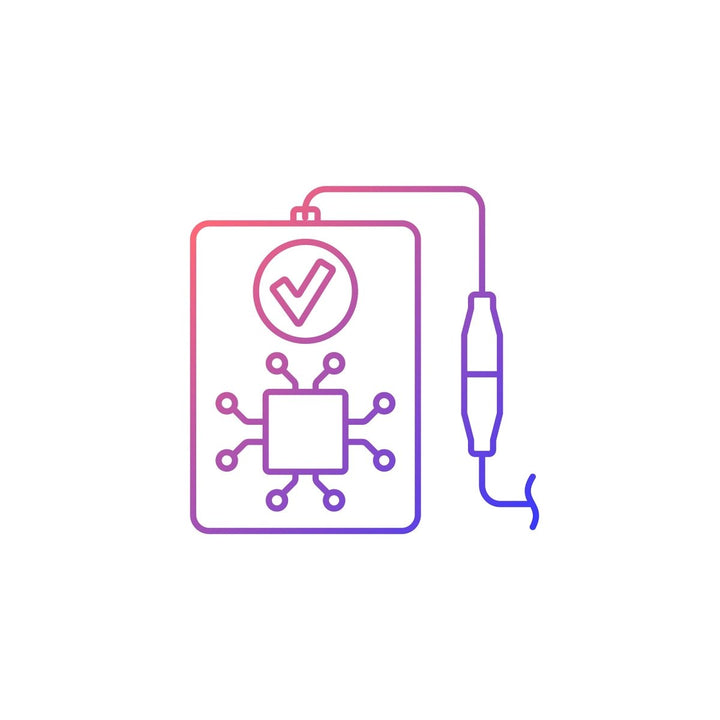 Power bank usage gradient linear vector manual label icons set