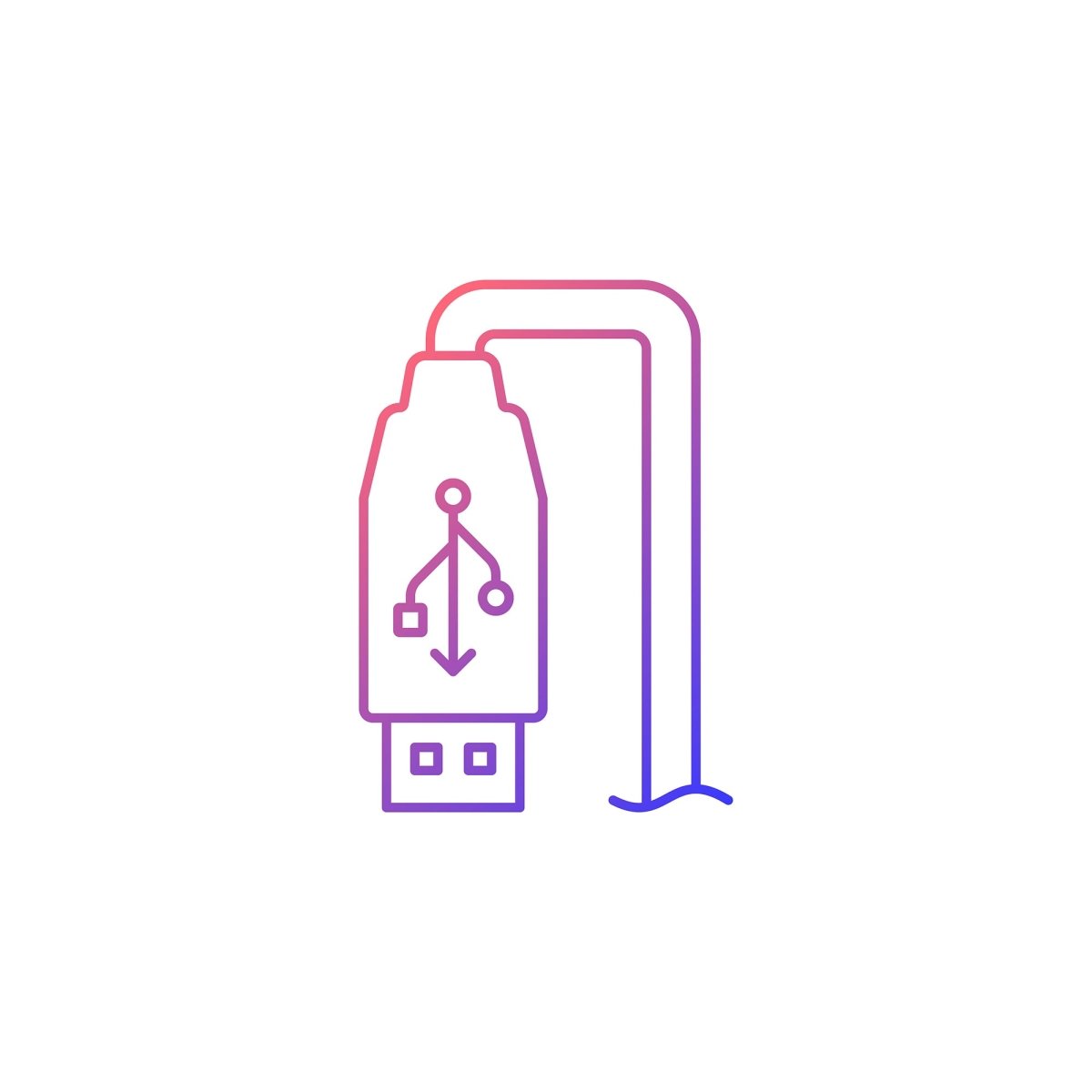 Power bank usage gradient linear vector manual label icons set