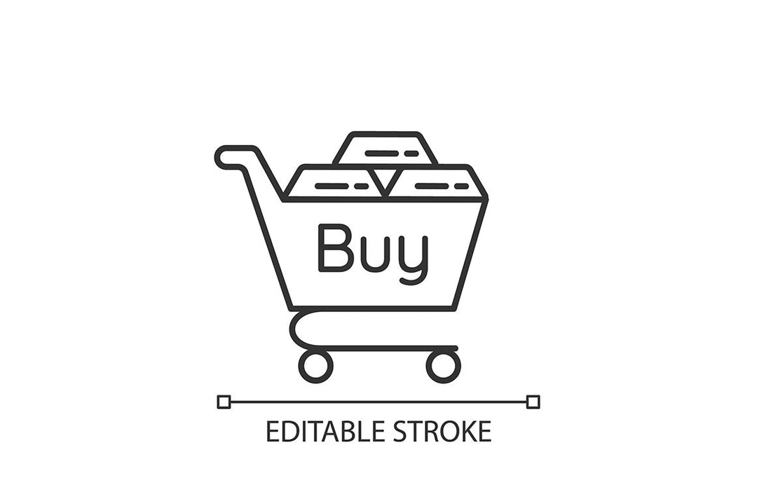 Precious metals and investment linear icons set
