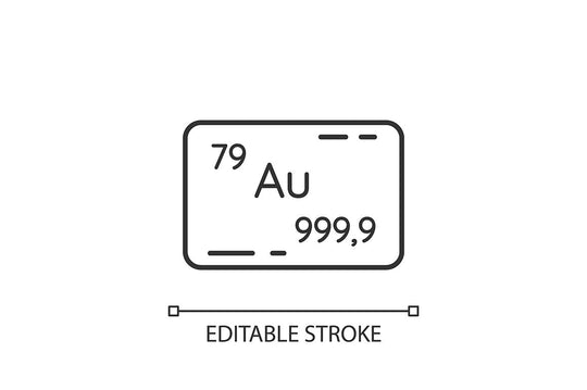 Precious metals and investment linear icons set