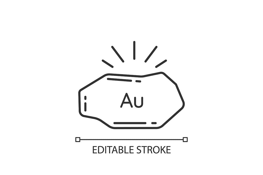 Precious metals and investment linear icons set