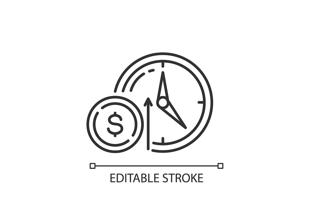 Precious metals and investment linear icons set