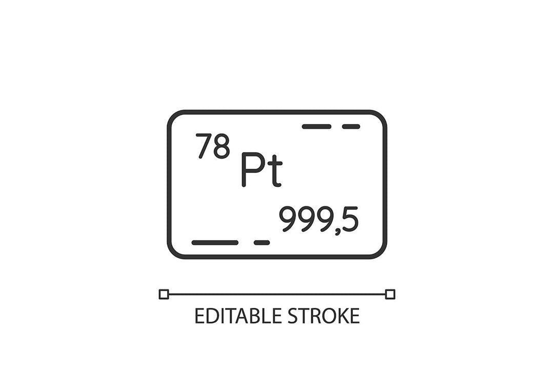 Precious metals and investment linear icons set