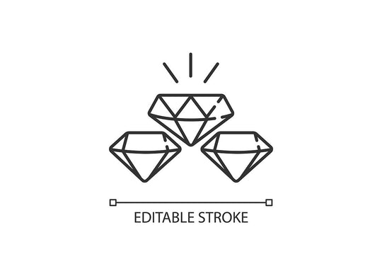 Precious metals and investment linear icons set