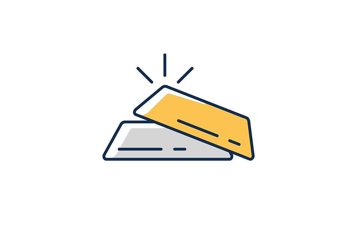Precious metals and investment RGB color icons set