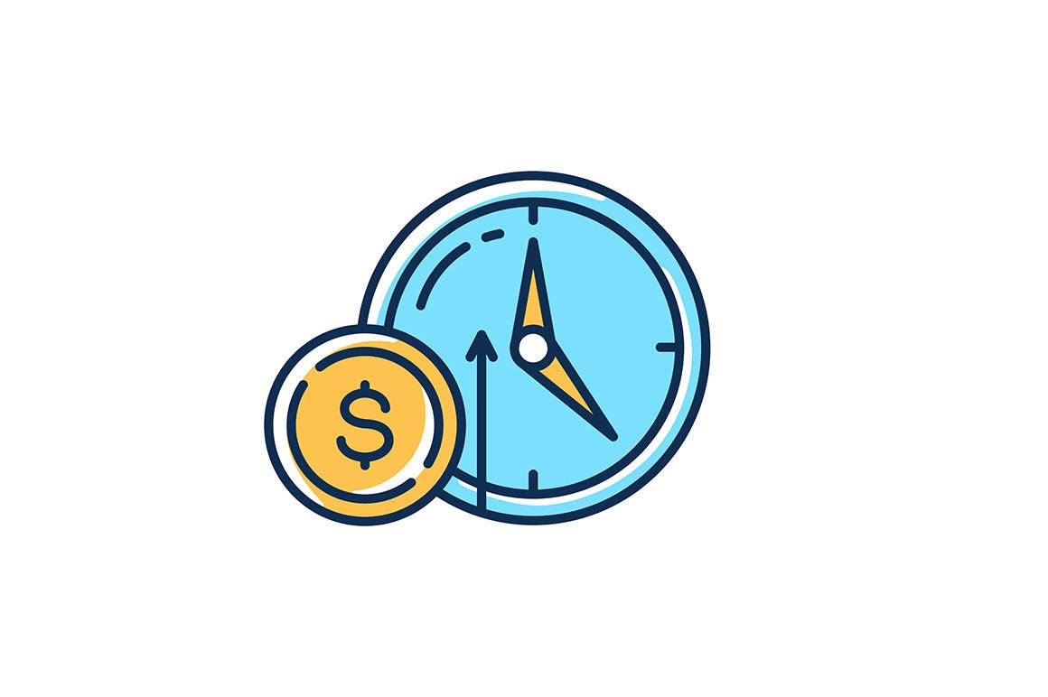 Precious metals and investment RGB color icons set