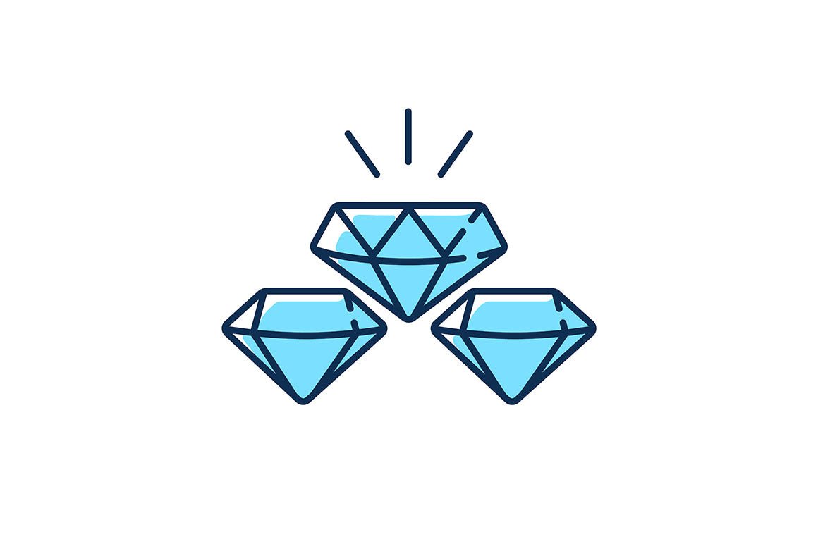 Precious metals and investment RGB color icons set