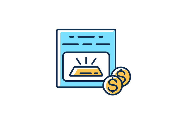 Precious metals and investment RGB color icons set