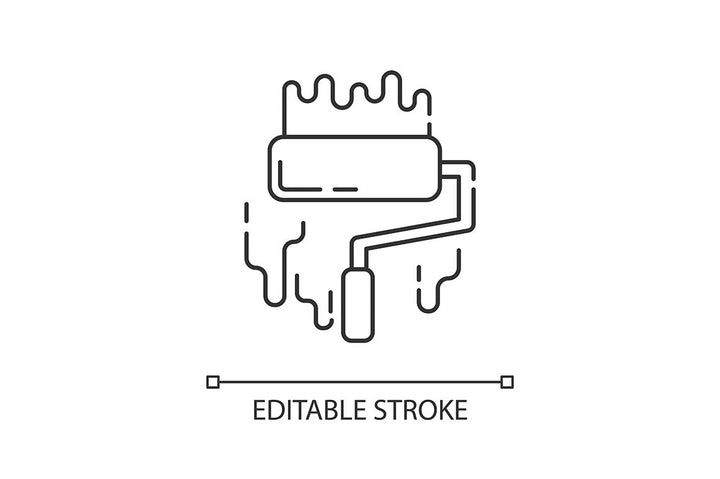 Production process pixel perfect linear icons set