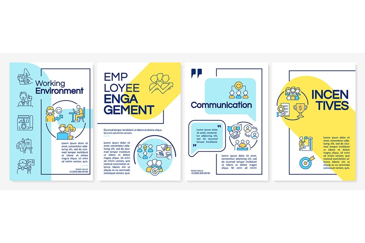 Productive office brochure template set