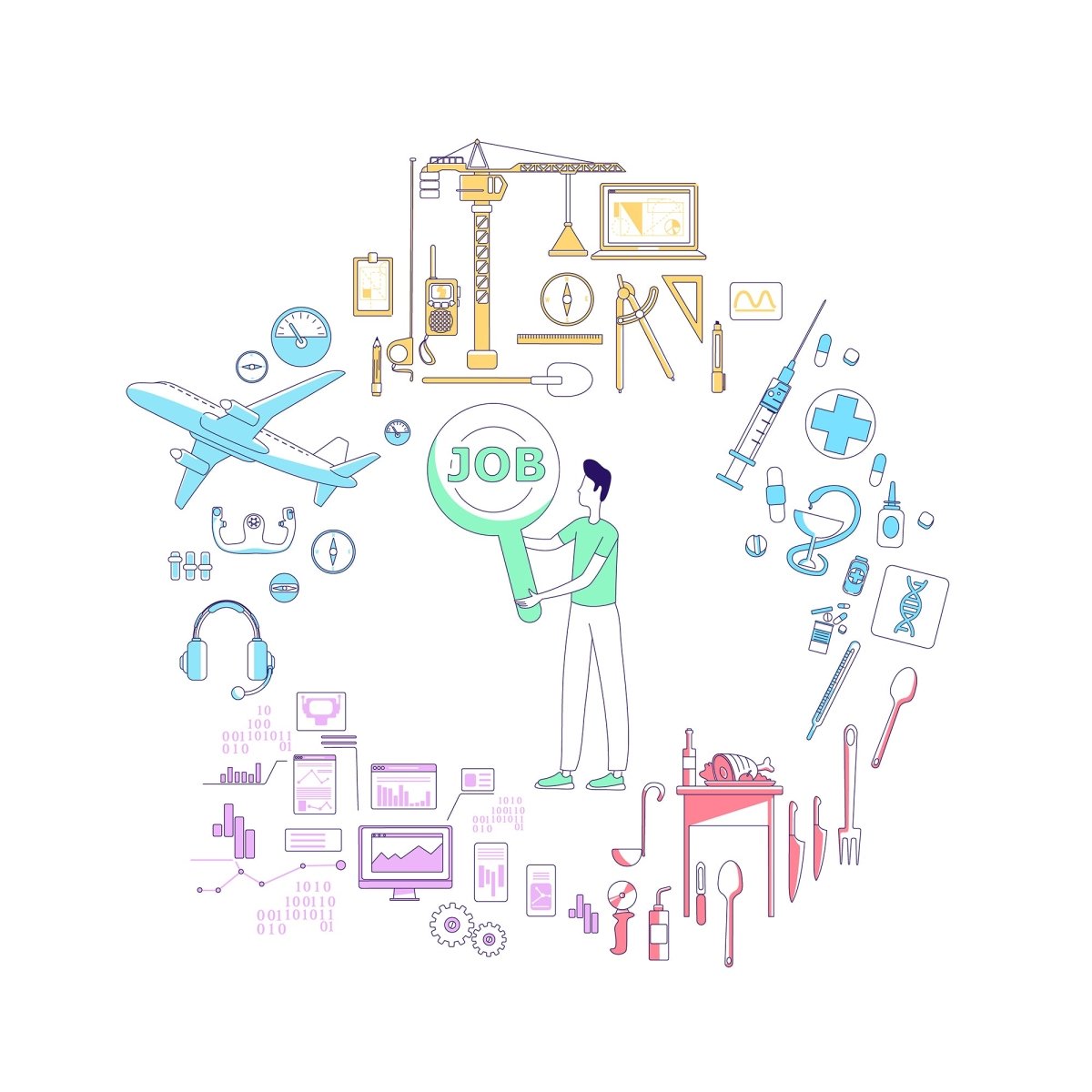 Professions illustration bundle