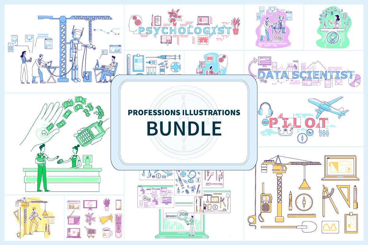 Professions illustration bundle