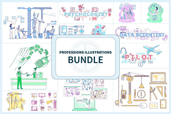 Professions illustration bundle