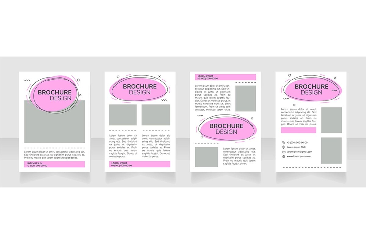 Promo campaign brochure layout design bundle