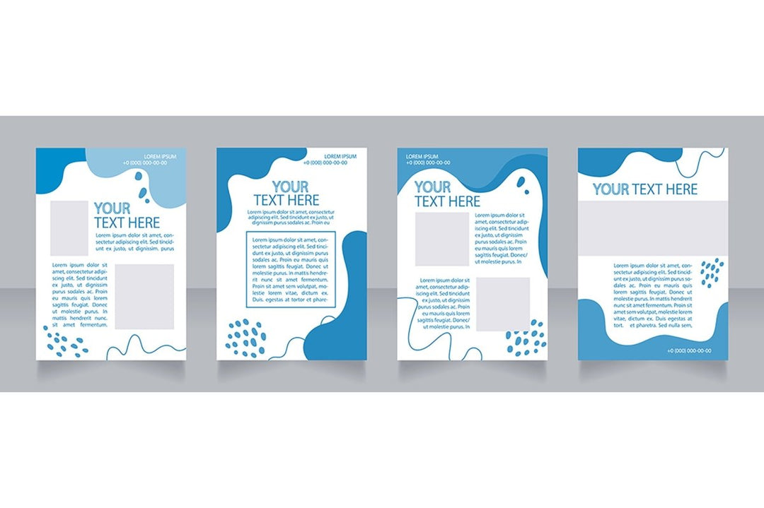 Promotion blank brochure layout design set