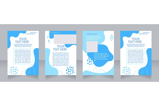 Promotion blank brochure layout design set