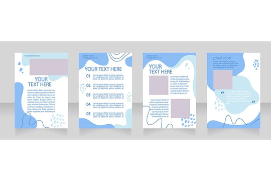 Promotion blank brochure layout design set