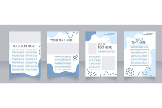 Promotion blank brochure layout design set