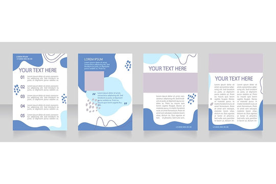 Promotion blank brochure layout design set