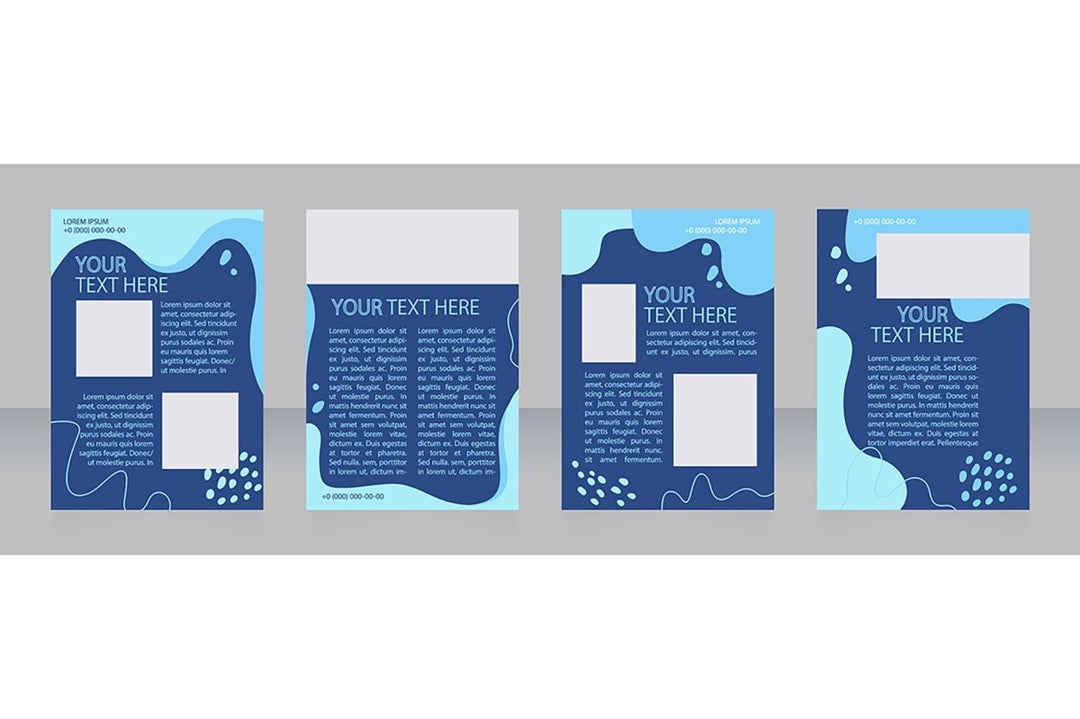 Promotion blank brochure layout design set